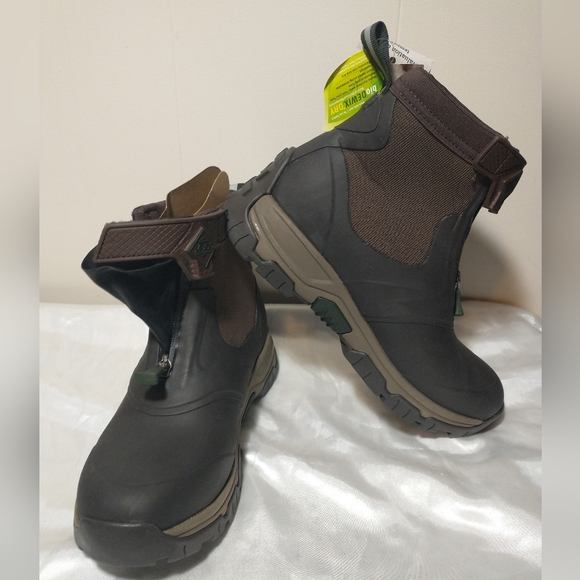 NWOB Men's Original Muck Boot Company Apex Mid-Zip Ankle Boots - Brown - Size 8